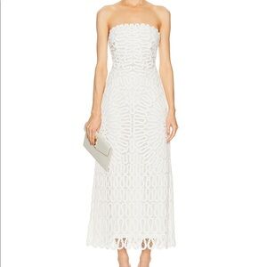 Simkhai white strapless dress